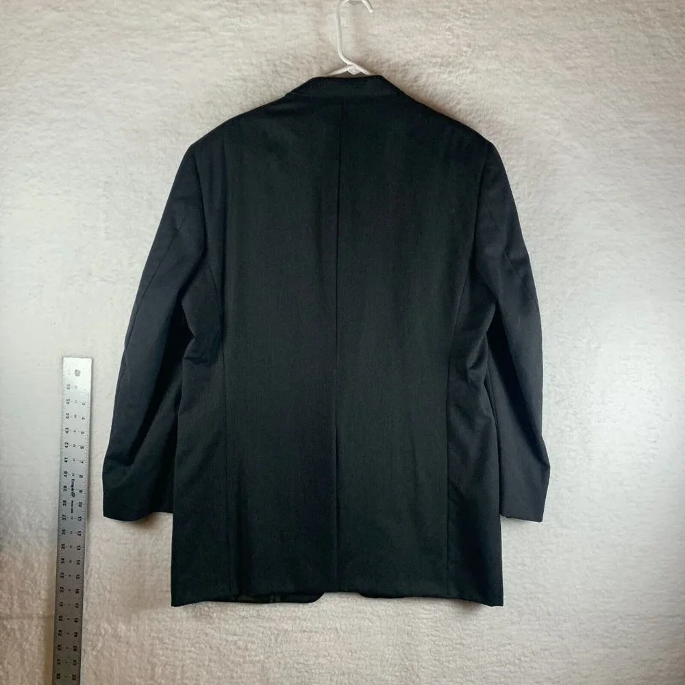 Burberry Blazer Jacket Men's 43 L Gray Wool Single Breasted Notch Lapel 8252‎